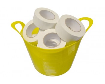 Bucket of 48mm x 45m White Cloth Tape